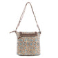 Myra San Ysidro Falls Paisley Print Shoulder Bag for Women – Leather Straps with Turquoise Stud Detailing for Carnival Adventures