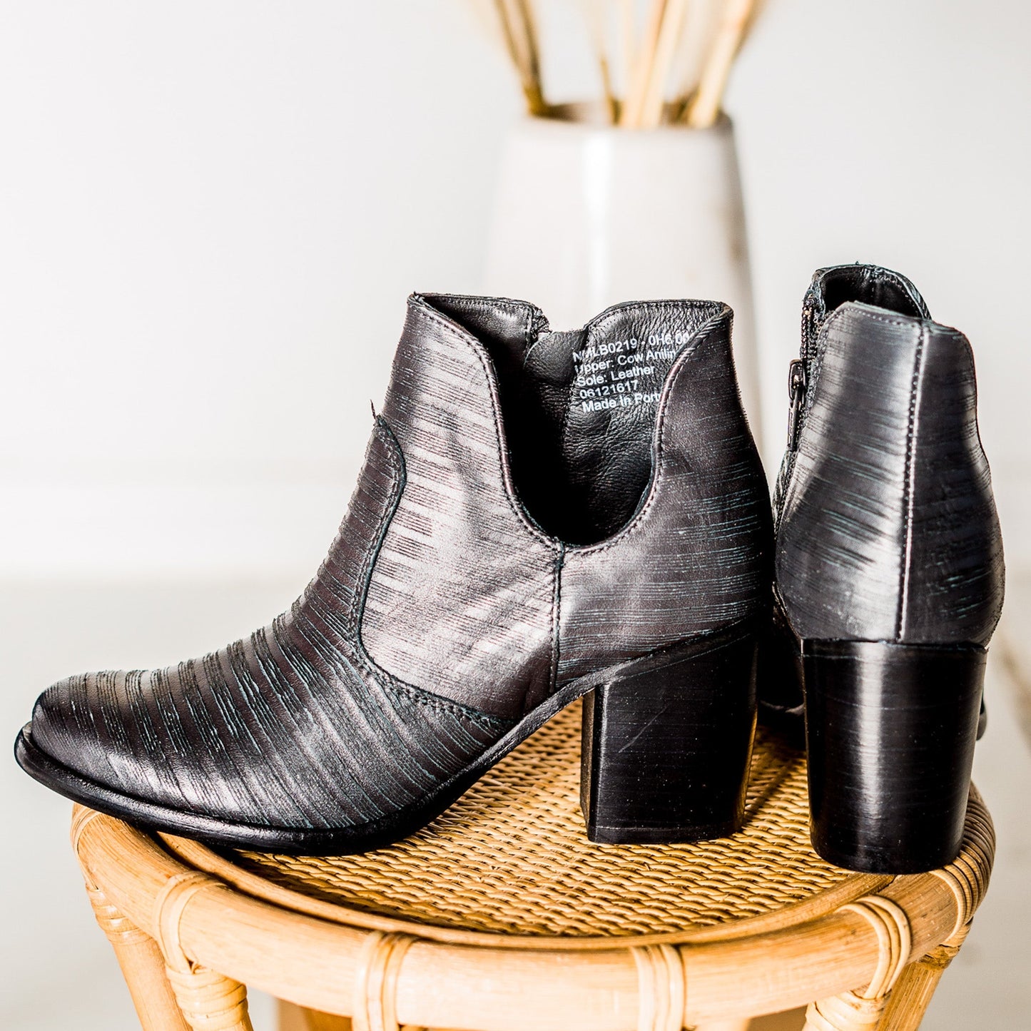 Blurred Lines Ankle Boot in Black