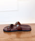 Briallen Western Studded Turquoise Sandal in Chocolate