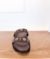 Briallen Western Studded Turquoise Sandal in Chocolate