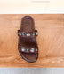 Briallen Western Studded Turquoise Sandal in Chocolate