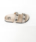 Briallen Western Studded Pearl Sandal in Cream