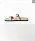 Briallen Western Studded Pearl Sandal in Cream