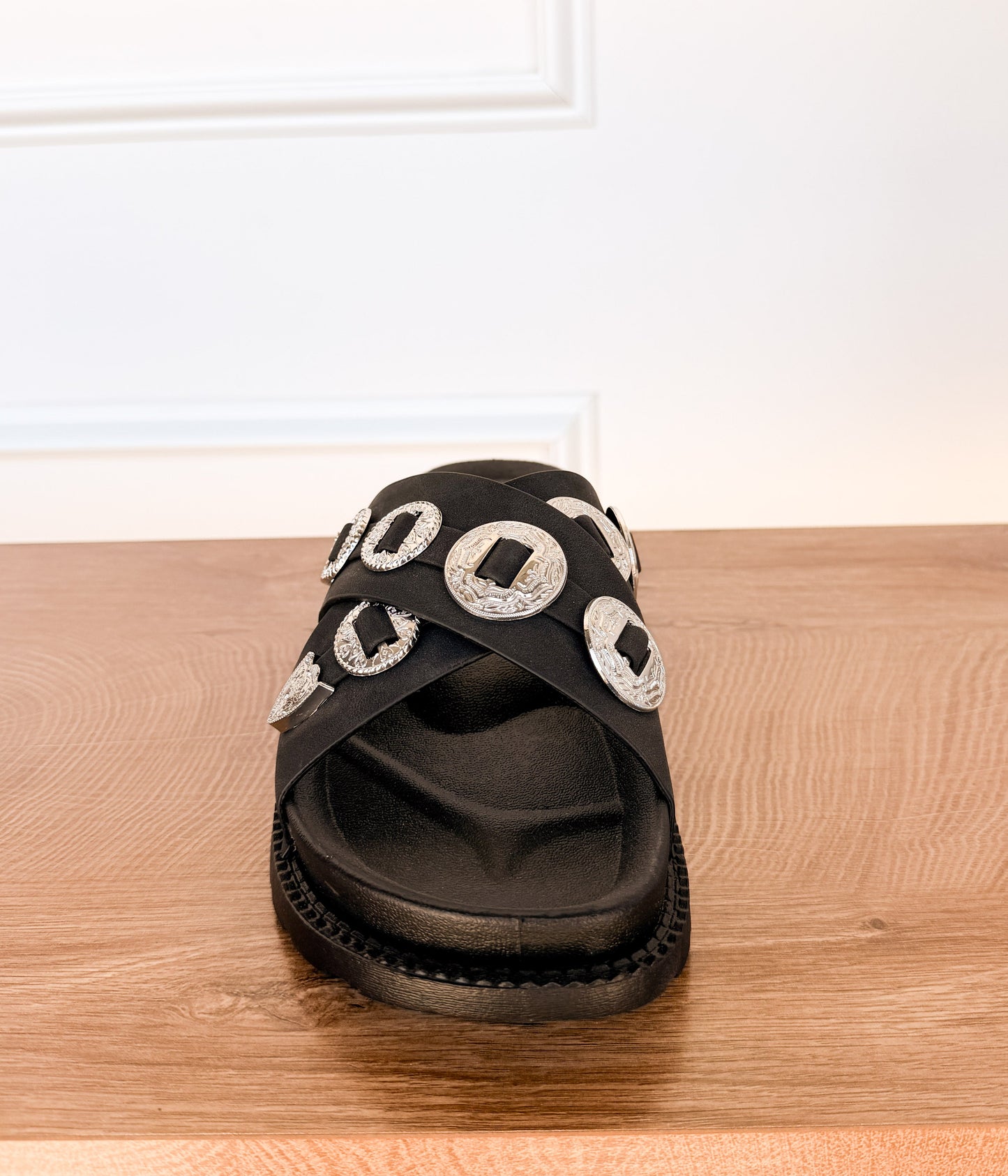Calanthe Western Concho Sandal in Black