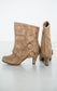 Cowgirl Star Booties in Taupe