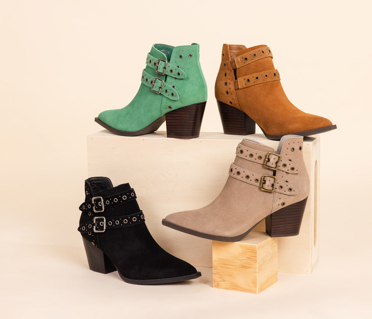 Elsa Leather Ankle Boot in Black