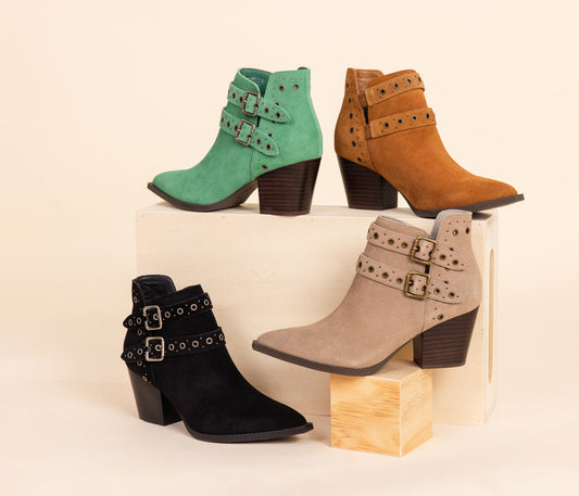 Elsa Leather Ankle Boot in Black