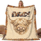 Baha Ranch Howdy Highland Throw Blanket 60" x 80" Made in America