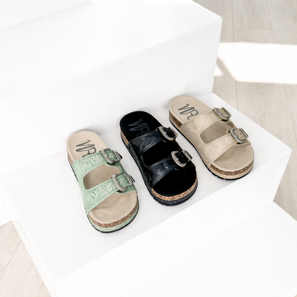 Morgana Western Sandal in Cream