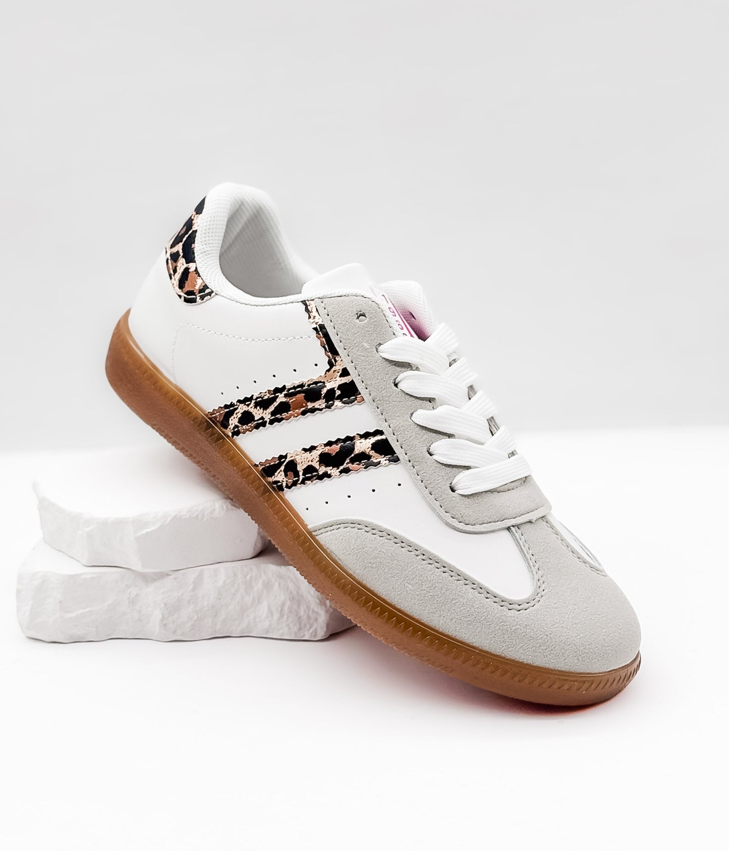 Stockholm Sneaker in White/Leopard
