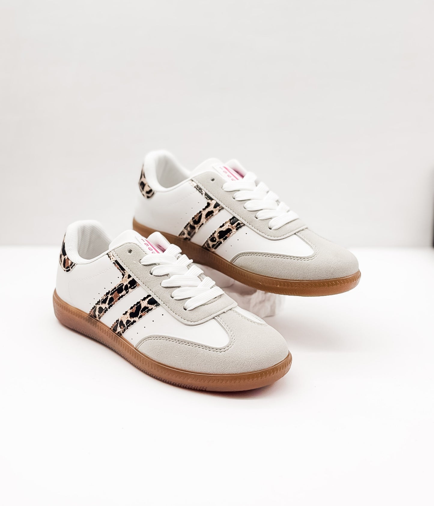 Stockholm Sneaker in White/Leopard