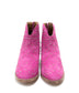 Twilight Studded Heeled Ankle Boot in Magenta